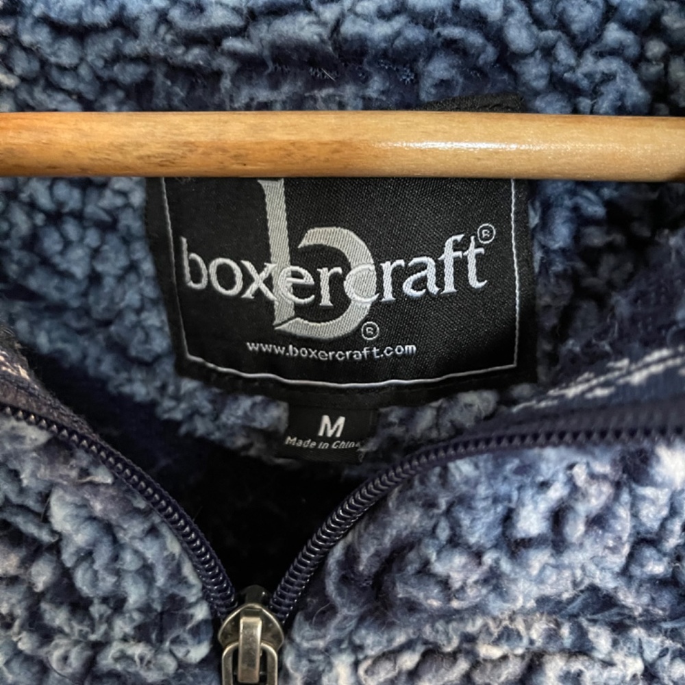 Fuzzy Navy Wvu Half Zip - image 4